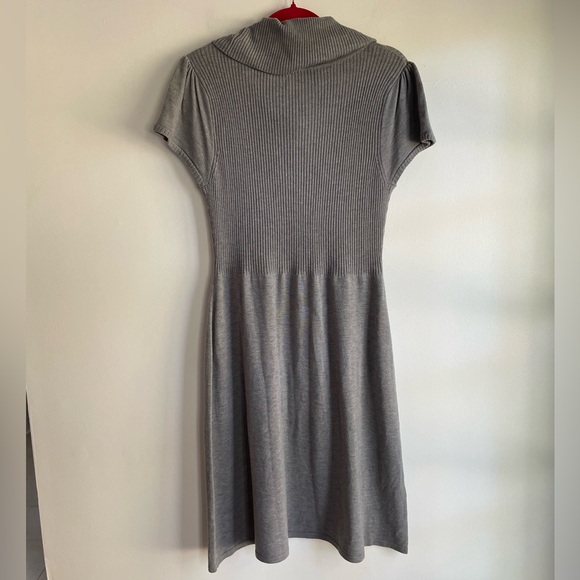 Calvin Klein Gray Cowl Neck Sweater Dress - Picture 3 of 6